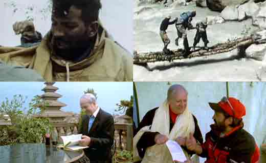 
Maurice Herzog Returns To Camp 2 And Is Carried Across Miristi Khola 1950, Maurice Herzog Writes Message And Gives It Juanito Oiarzbal At Annapurna Base Camp 1999 - Ascension Al Annapurna Al Filo De Lo Imposible DVD - 
